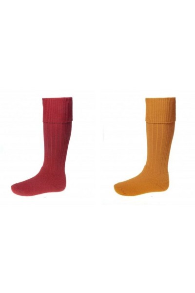 Chaussettes moutarde + garters - Homme