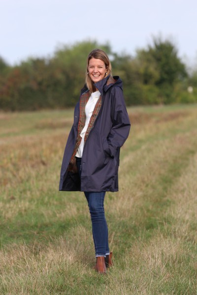 Imperméable Oxford bleu - femme