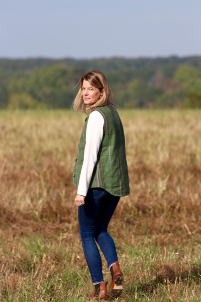 Gilet tweed sans manche femme - Cross and Country