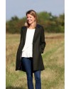 Manteau Ciara en tweed Green Herringbone