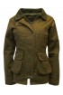 Manteau tweed femme vert carreaux rouges