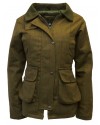 Manteau tweed femme vert carreaux rouges