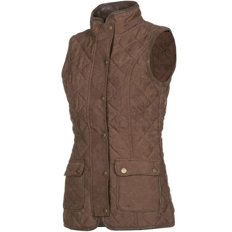 gilet matelassé marron