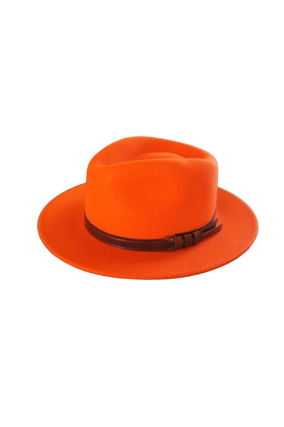 Chapeau de brousse orange fluo