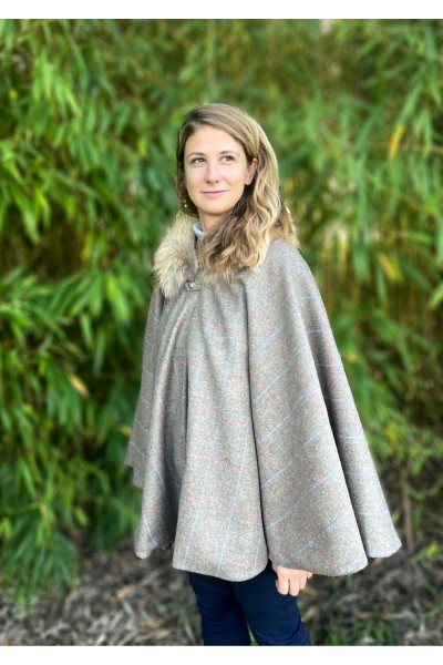 Cape Mahault - Tweed rose et bleu