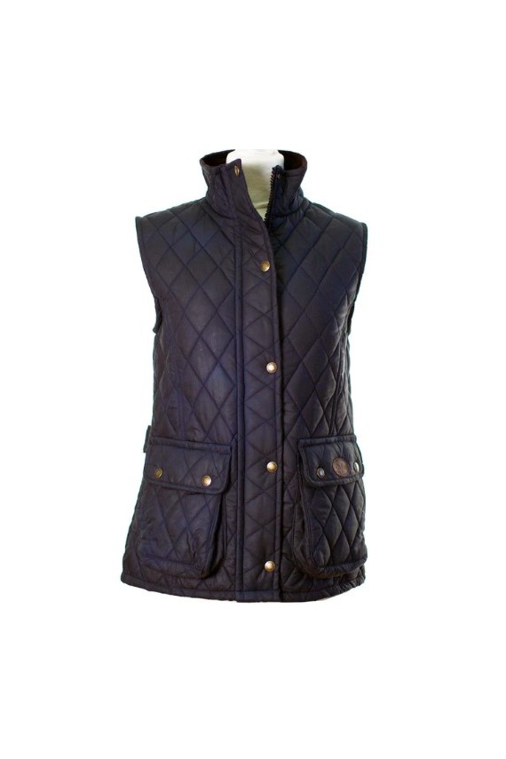 Gilet matelassé femme bleu marine déperlant