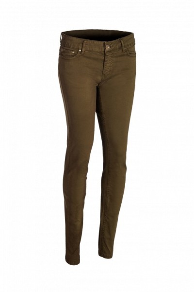 Pantalon femme droit vert sapin