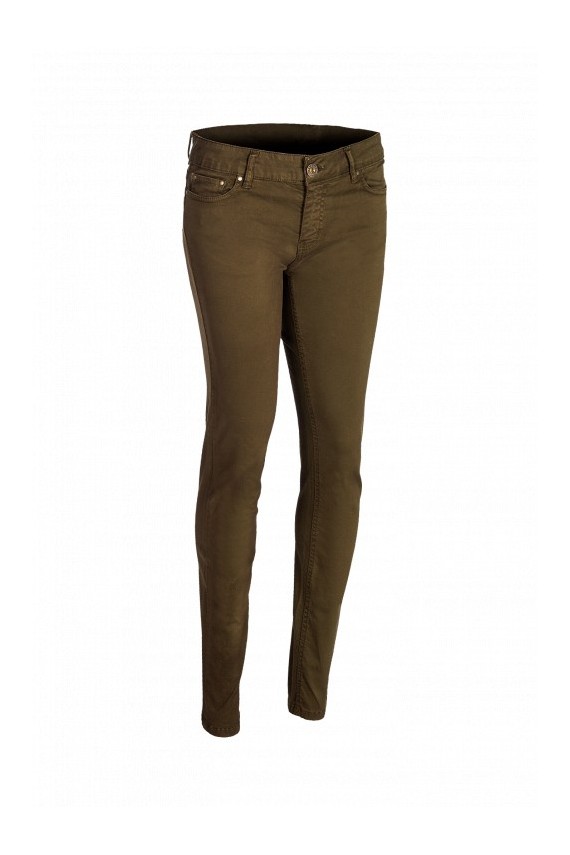 Pantalon femme droit vert sapin