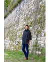 Veste cape 100% tweed - Vert