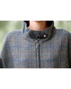 Veste cape 100% tweed - Vert