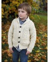 Gilet blanc en laine enfant