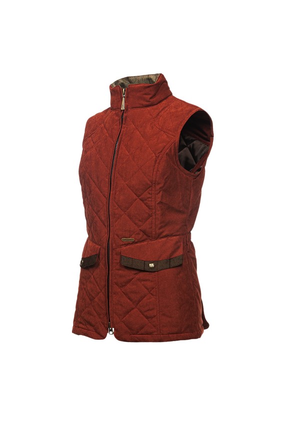 Gilet matelassé femme - Rouge brique