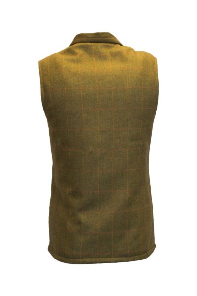 gilet en tweed vert foncé homme épaules moleskine