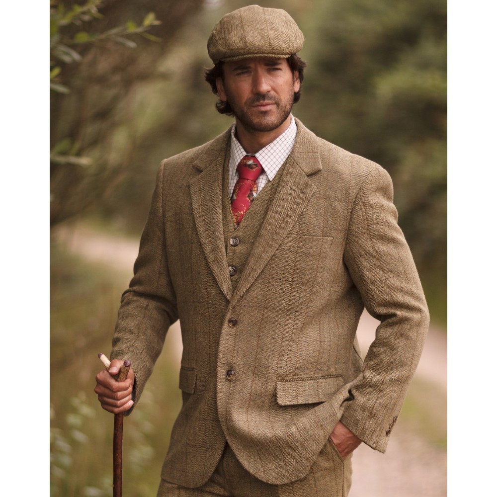 Manteau tweed homme vert clair - Cross and Country