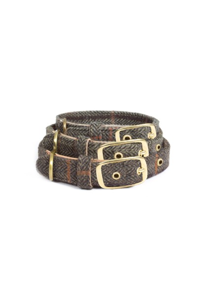 Collier pour chien en tweed