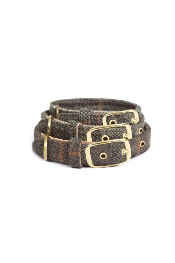 Collier pour chien en tweed