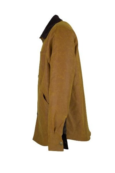 Veste surchemise homme huilée - jaune moutarde