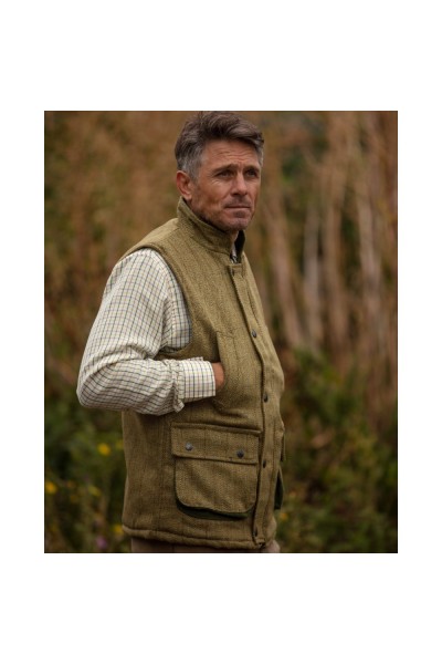 Gilet en tweed clair homme