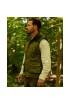 gilet en tweed vert foncé homme épaules moleskine