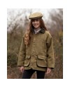 Manteau enfant en tweed - Vert clair