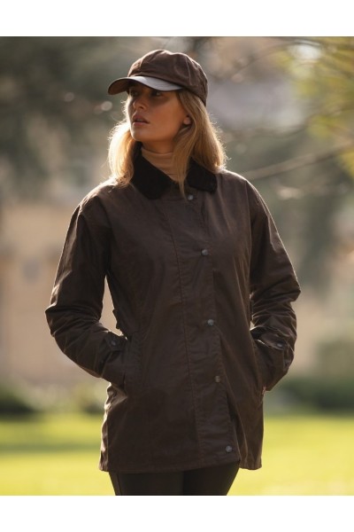 Manteau huilé femme - Marron