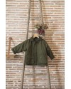 Manteau tweed enfant - dark sage