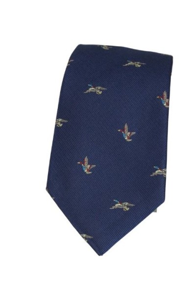 Cravate homme canards - Bleue