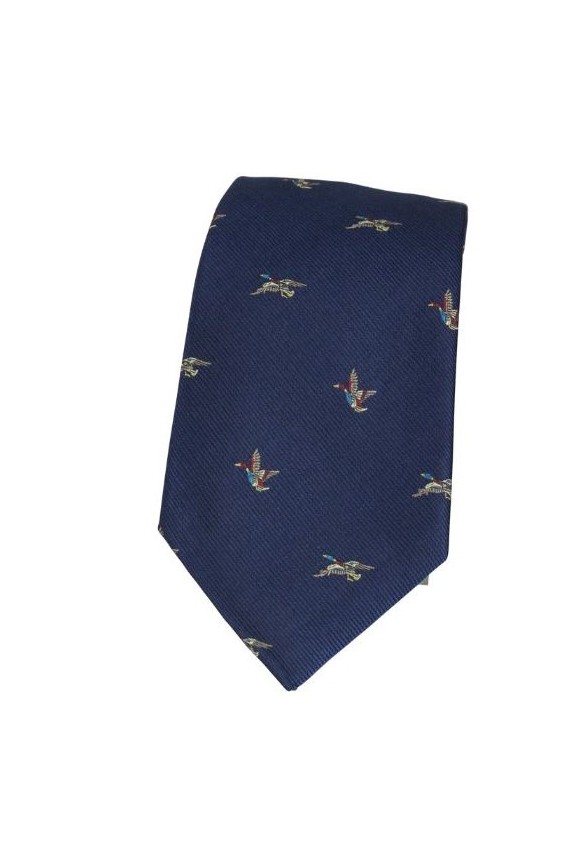 Cravate homme canards - Bleue