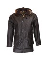Manteau huilé homme gibecière – Brown | 100 % waxed cotton – imperméable & fabrication anglaise
