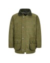 Manteau enfant en tweed - Vert foncé