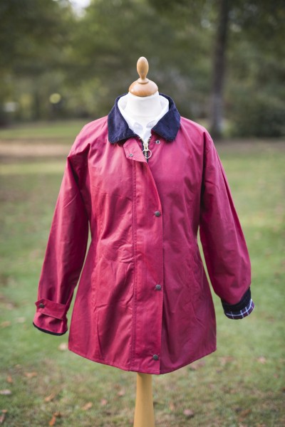 Manteau huilé femme - Rouge