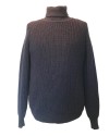 Pull col roulé Submariner homme – Bleu marine | 100 % pure laine – tricoté en Irlande