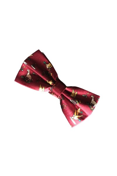 Noeud papillon rouge bordeaux 100% soie