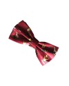 Noeud papillon rouge bordeaux 100% soie