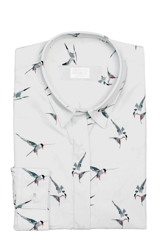 Chemisier femme – Motif Mouettes | Élégance légère et fraîcheur marine