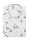 Chemisier femme – Motif Mouettes | Élégance légère et fraîcheur marine