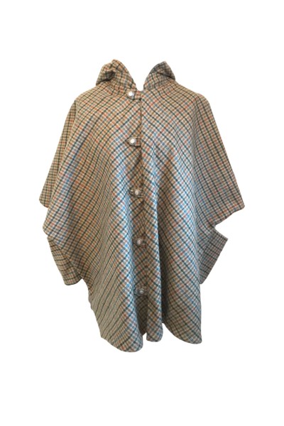 Cape Laveline CITY réversible – Tweed Pied-de-Poule | Élégance classique & intérieur déperlant – Made in France