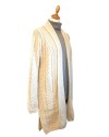 Gilet long femme Doolin – 100% pure laine blanc | Élégance et confort naturel