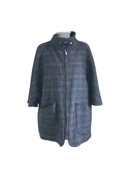 Veste cape 100% tweed