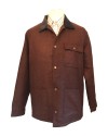 Veste surchemise mixte laine - marron