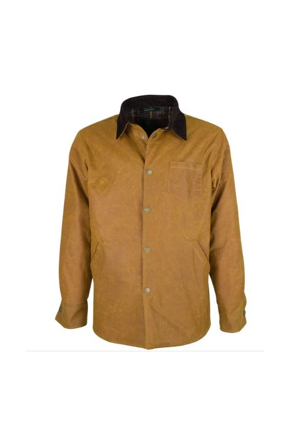 Veste surchemise homme huilée - jaune moutarde