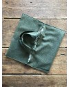 Sac à tarte en tweed vert – fait main en France, tweed anglais & doublure coton