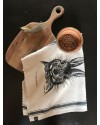 Torchon Lapin – Naturel – 100 % lin imprimé en France