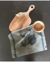 Torchon Brocard, Chevreuil & Sanglier – Kaki – 100 % lin imprimé en France