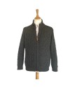 Gilet zippé laine homme – Gris anthracite | 100 % mérinos irlandais – style élégant & fonctionnel
