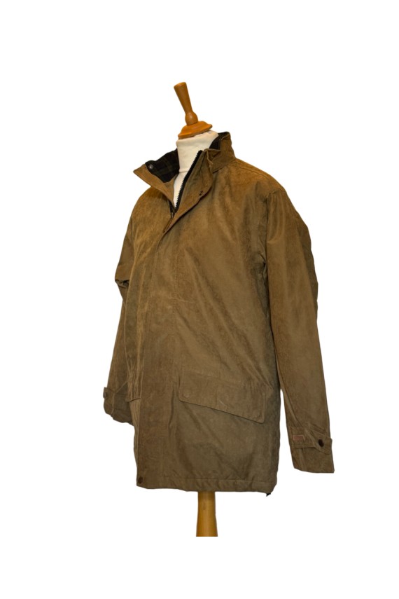 Manteau homme en toile imperméable beige | Fabriqué en Irlande – coupe classique & respirante