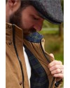 Manteau homme en toile imperméable beige | Fabriqué en Irlande – coupe classique & respirante