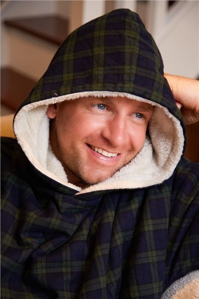 Sweat à capuche flanelle irlandaise homme | 100 % coton flanelle doublé polaire