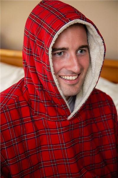 Sweat à capuche flanelle irlandaise homme| 100 % coton flanelle + polaire