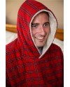 Sweat à capuche flanelle irlandaise homme| 100 % coton flanelle + polaire